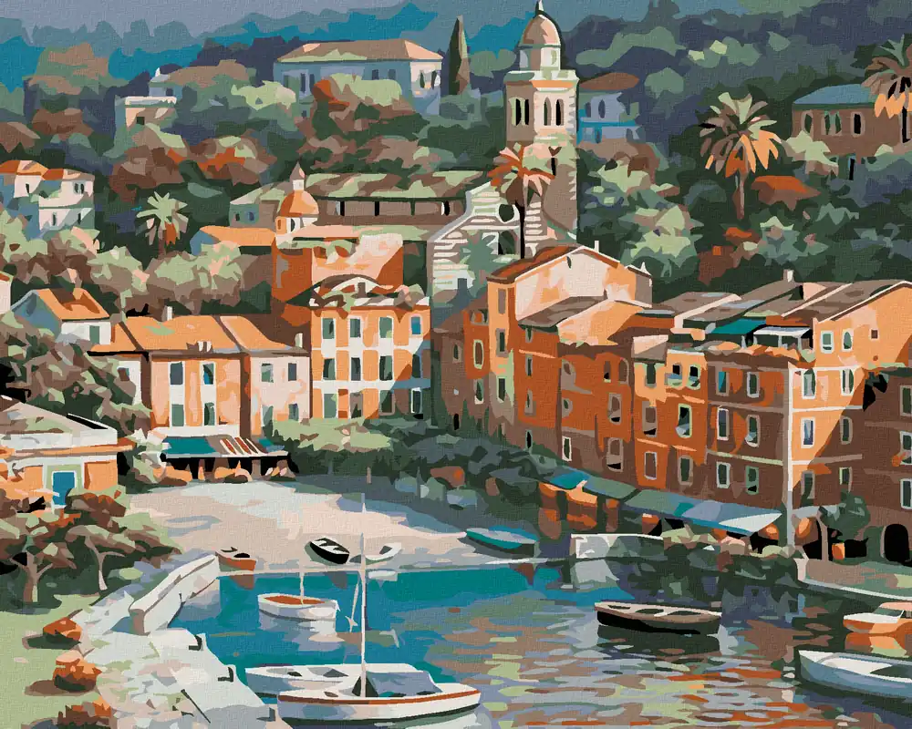 Diamond painting – KLEINES ITALIENISCHES STÄDTCHEN Mengenrabatt