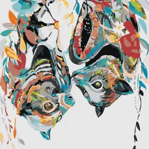 Abverkauf Diamond painting - BLUMIGE FLEDERMÄUSE