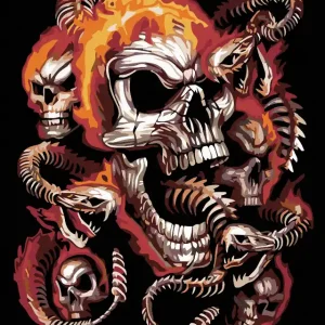 Diamond painting - TOTENKOPF UND SCHLANGENSKELETT Gleich Bestellen