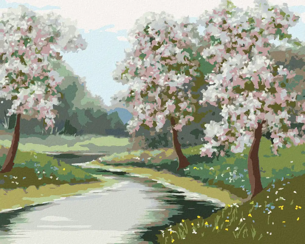 Diamond painting – FRÜHLINGSSTIMMUNG IM WALD Top-Qualität