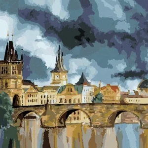 Heute Kaufen Diamond painting - KARLSBRÜCKE IM STURM