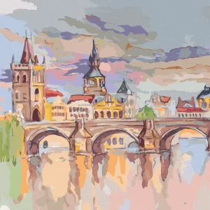 Diamond painting - KARLSBRÜCKE AN EINEM KLAREN TAG Kostenloser Versand