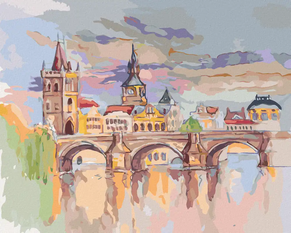 Diamond painting – KARLSBRÜCKE AN EINEM KLAREN TAG Kostenloser Versand