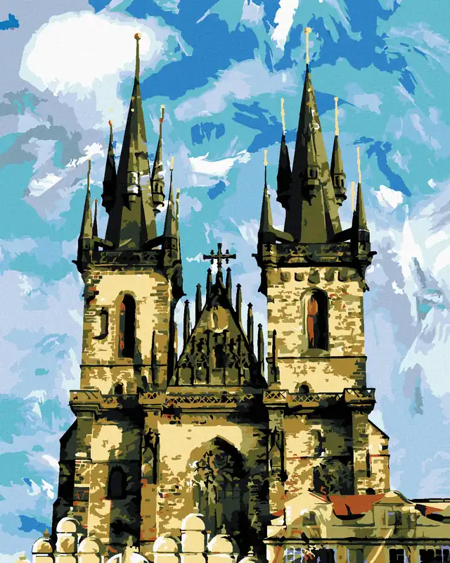 Diamond painting – DIE KATHEDRALE DER TYNEKIRCHE PRAG Garantierte Lieferung