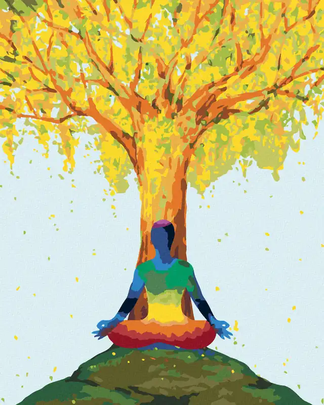 Diamond painting – YOGA UNTER EINEM BAUM Billig