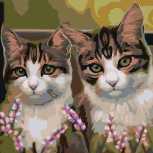Zertifiziert Diamond painting - KATZEN IM GRAS