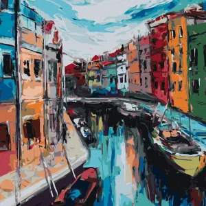 Gratis Versand Diamond painting - HÄUSER IN BURANO