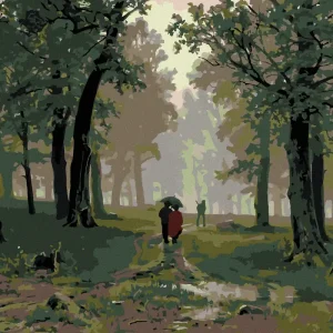 Versand Am Gleichen Tag Diamond painting - EICHENWALD IM REGEN (IVAN SHISHKIN)