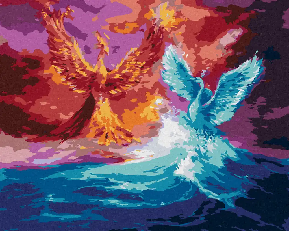 Diamond painting – FÉNIX UND EIN SCHWAN Weltweiter Versand