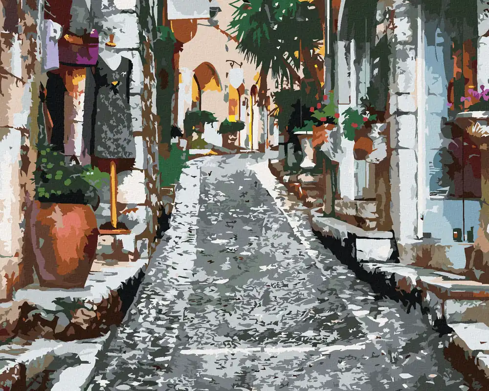 Diamond painting – HISTORISCHE GASSE IN DER PROVENCE Begrenztes Angebot