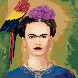 Diamond painting - FRIDA KAHLO UND DER PAPAGEI Neue Ware