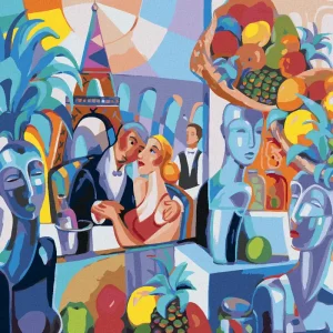 Gleich Bestellen Diamond painting - ABSTRAKTES RESTAURANT IN PARIS