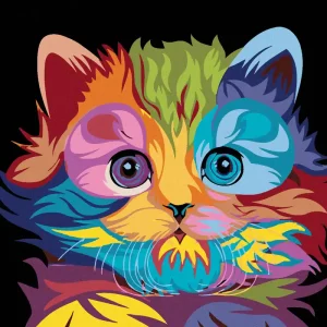 Must-Have Diamond painting - FARBIGES KÄTZCHEN
