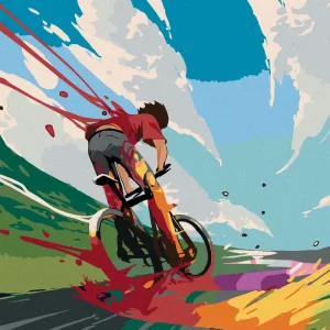 Solange Der Vorrat Reicht Diamond painting - RADFAHRER IN FARBEN