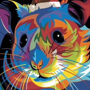 Begrenztes Angebot Diamond painting - FARBIGER HAMSTER