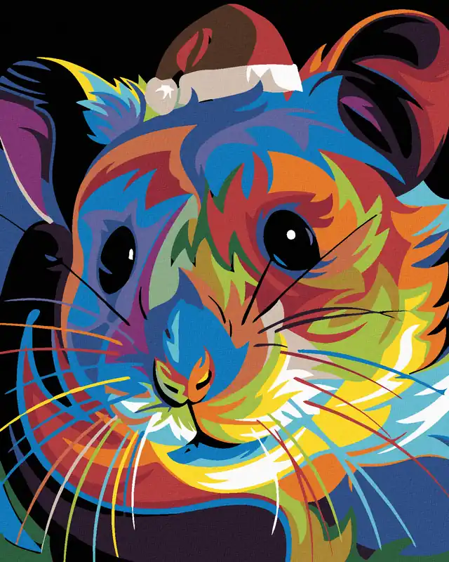 Begrenztes Angebot Diamond painting – FARBIGER HAMSTER