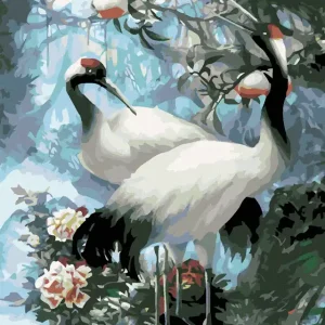 Diamond painting - WEIßER KRANICH Rabatt