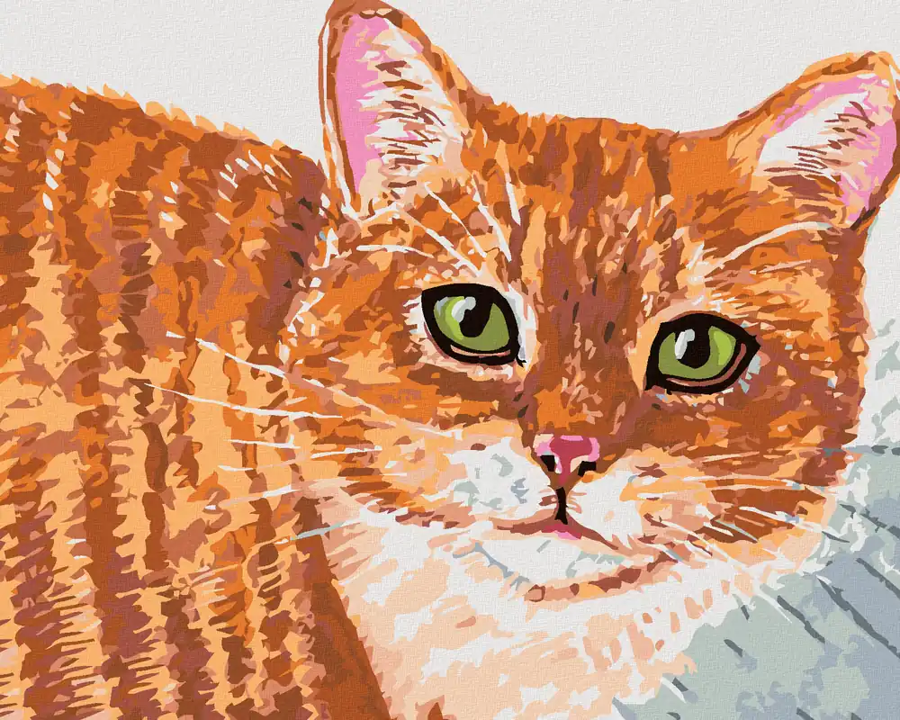 Diamond painting – BEIGE KATZE UND GRÜNE AUGEN Letzte Chance