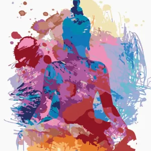 Preisreduziert Diamond painting - ABSTRAKTER BUNTER BUDDHA