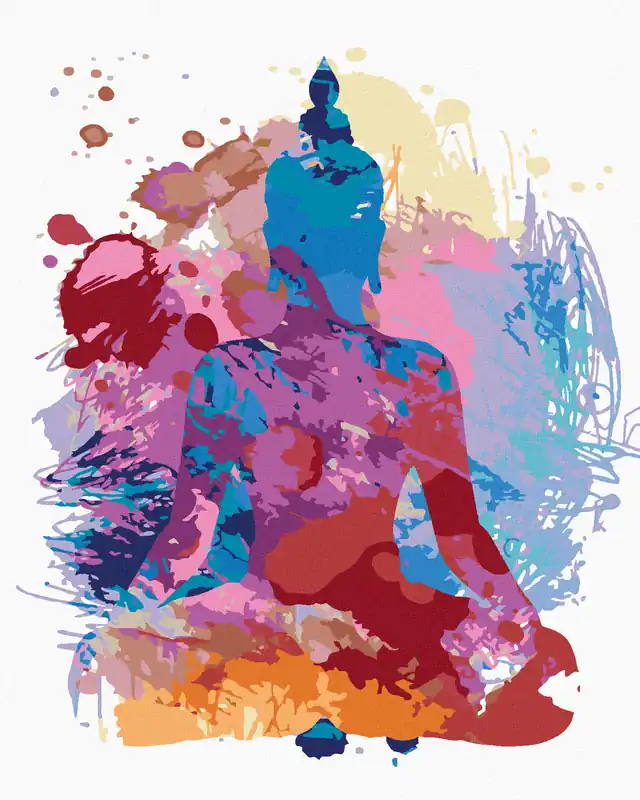 Preisreduziert Diamond painting – ABSTRAKTER BUNTER BUDDHA