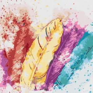 Diamond painting - FARBIGE FEDER Rabatt