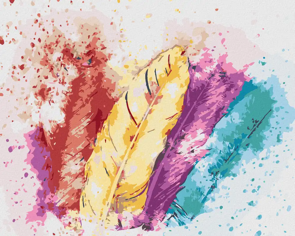 Diamond painting – FARBIGE FEDER Rabatt