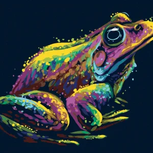 Rabatt Diamond painting - FARBIGER FROSCH