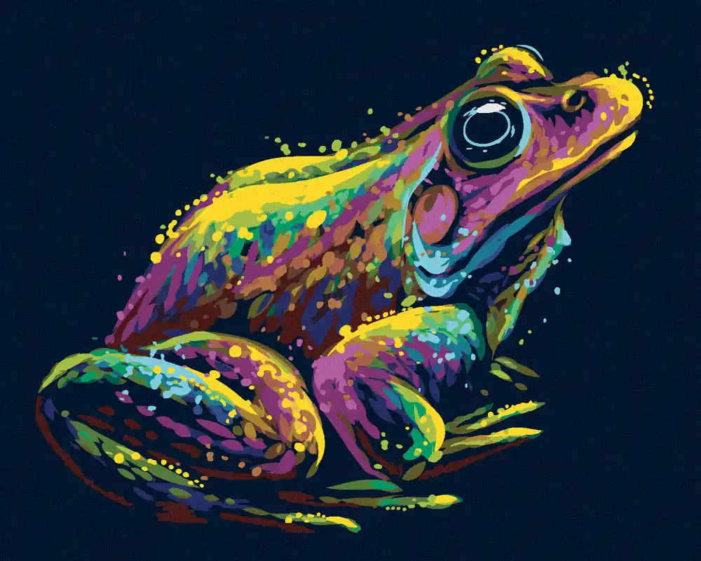 Rabatt Diamond painting – FARBIGER FROSCH