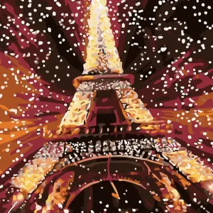 Diamond painting - EIFFELTURM MIT BELEUCHTUNG Kostenloser Rückversand