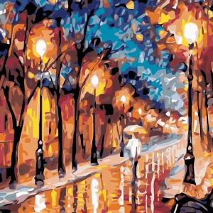 Diamond painting - STRAßE AM ABEND Limited Edition
