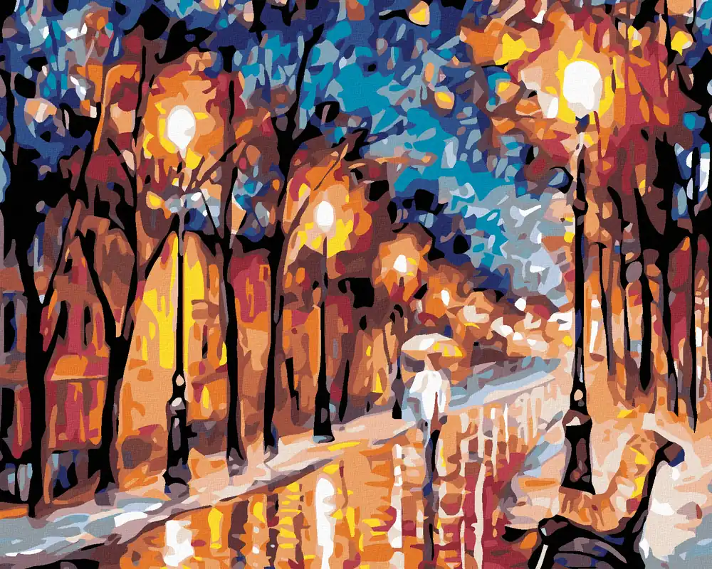 Diamond painting – STRAßE AM ABEND Limited Edition