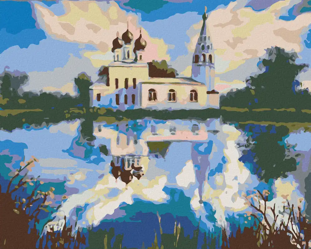 Gleich Bestellen Diamond painting – KLEINE KIRCHE AM TEICH