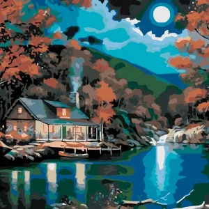 Diamond painting - HÜTTE AM SEE Mengenrabatt