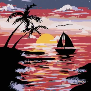 Neue Ware Diamond painting - SEGELBOOT BEI EBBE