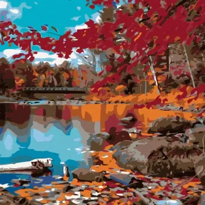 Preis Gesenkt Diamond painting - ROTER HERBST