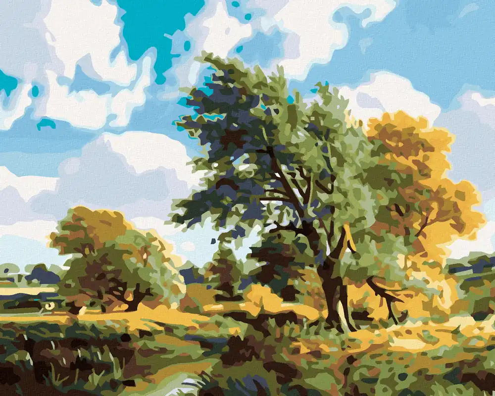 Diamond painting – BAUM AM FLUSS Begrenztes Angebot