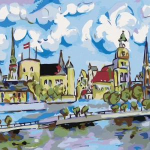 Diamond painting - WEG ZUR STADT Solange Der Vorrat Reicht