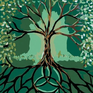 Expressversand Diamond painting - BAUM MIT WURZELN