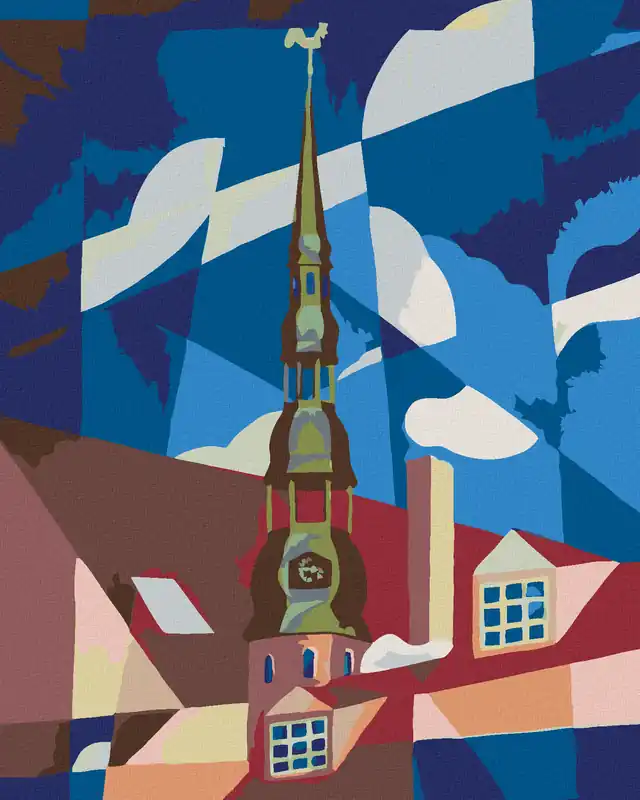 Original Diamond painting – DACH VOM HAUS UND HIMMEL