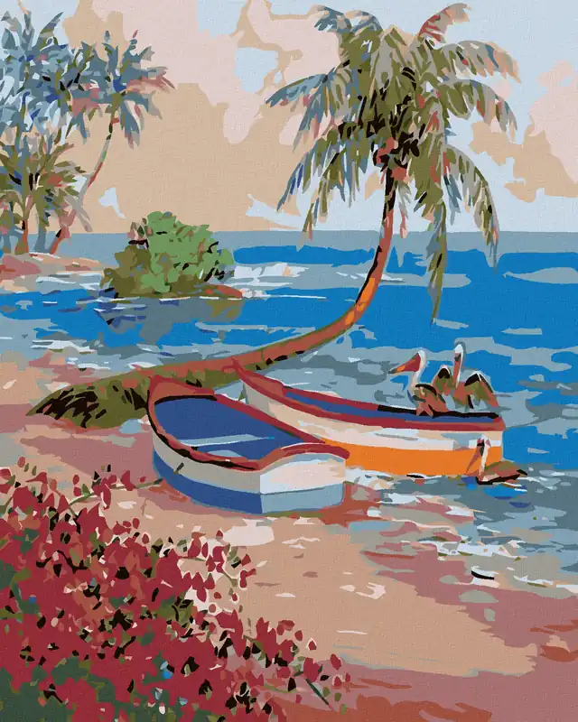 Neu Im Sortiment Diamond painting – RUDERBOOT UND PELIKANE