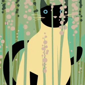 Nur Heute Diamond painting - KATZE IN DEN STÄNGELN