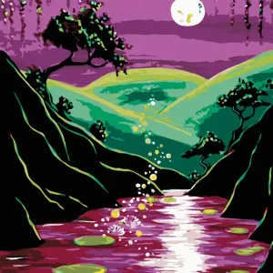 Sichere Zahlung Diamond painting - NÄCHTLICHE NATUR UND VOLLMOND