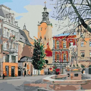 Diamond painting - BRUNNEN AM STADTPLATZ Echt