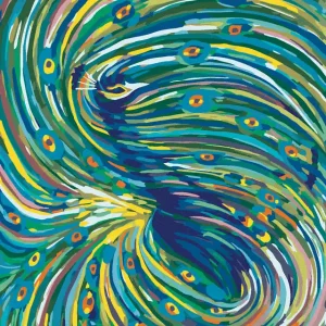 Diamond painting - FARBIGER PFAU Jetzt Kaufen