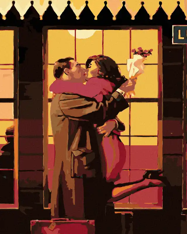 Diamond painting – EIN LIEBEVOLLER EMPFANG MIT ROSEN Preiswert