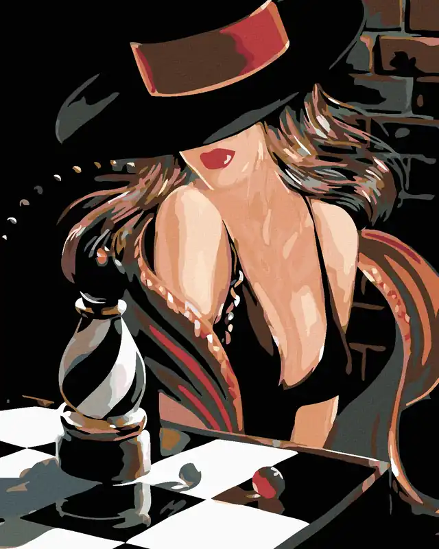 Knallerangebot Diamond painting – SEXY SCHACHSPIELERIN