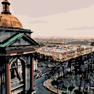 Neu Im Sortiment Diamond painting - BLICK AUF DIE STADT