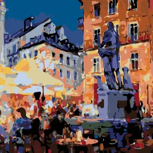 Diamond painting - RESTAURANT UNTER DER STATUE Nur Heute