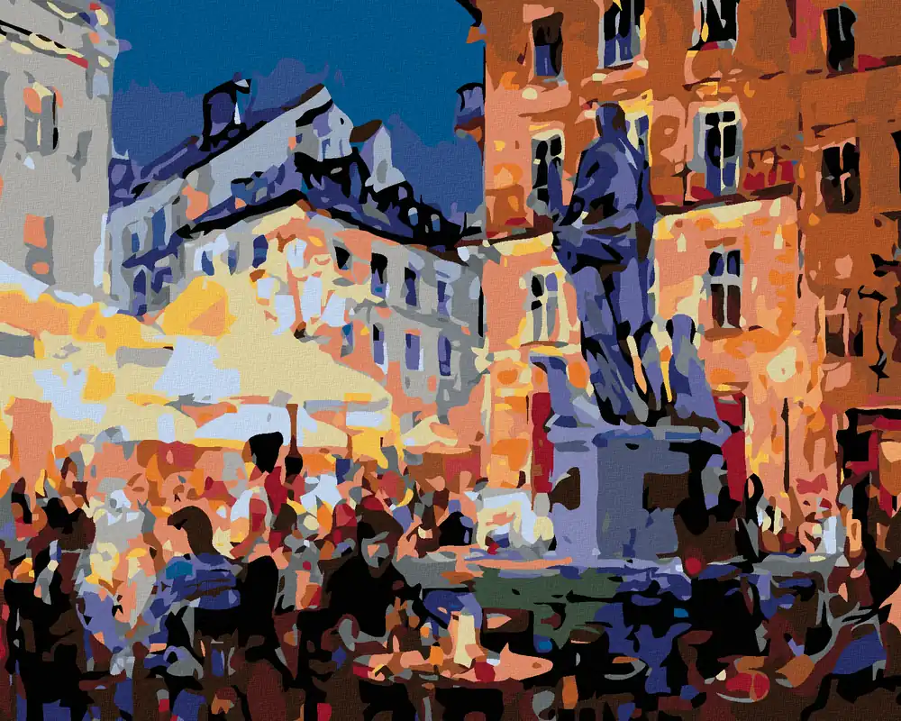 Diamond painting – RESTAURANT UNTER DER STATUE Nur Heute