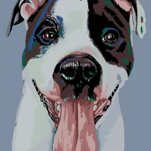 Schneller Versand Diamond painting - SCHWARZWEIßER KÖTER